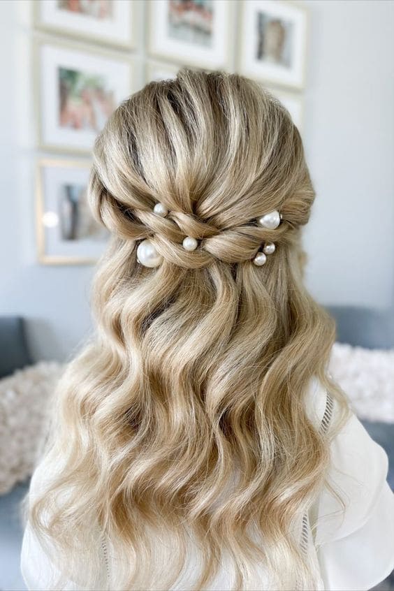 Half Up Half Down with Accessories