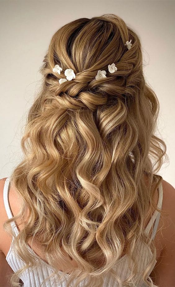 Half Up Half Down with Accessories