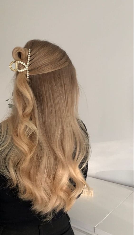 Half Up Half Down with Accessories