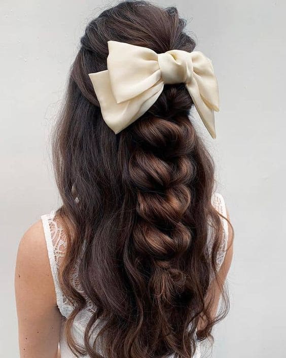 Half Up Half Down with Accessories