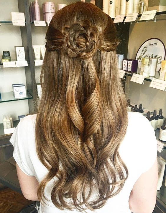 Half Up Half Down with a Bun