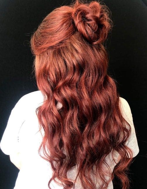 Half Up Half Down with a Bun