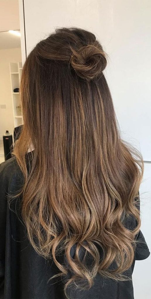Half Up Half Down with a Bun