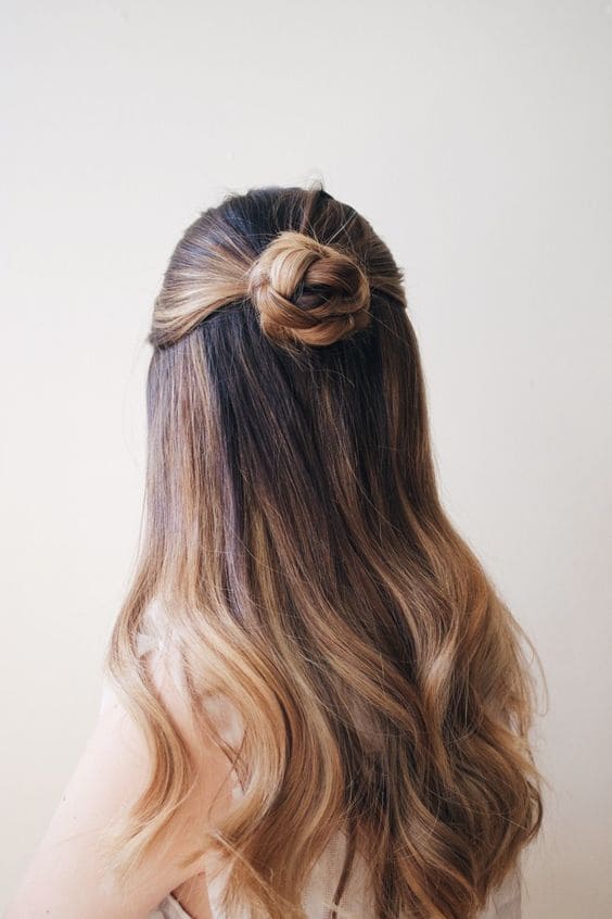 Half Up Half Down with a Bun