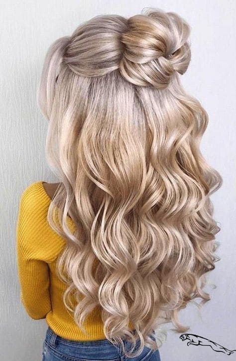Half Up Half Down with a Bun