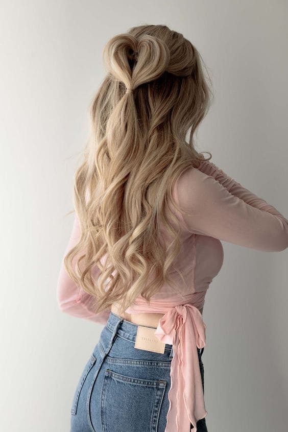 Half Up Half Down with a Ponytail