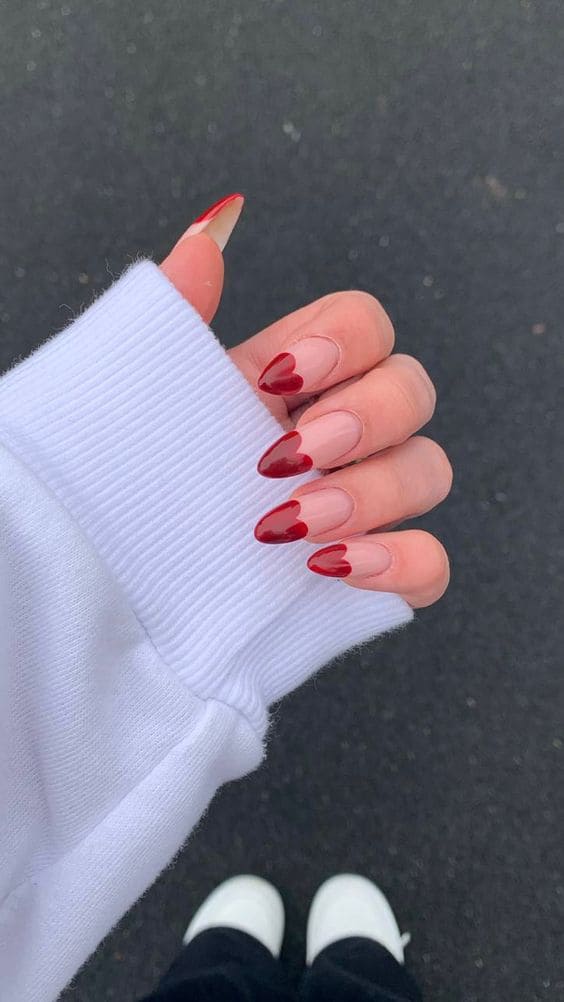 Heart French Tips