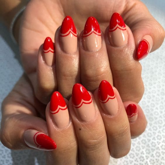 Heart French Tips