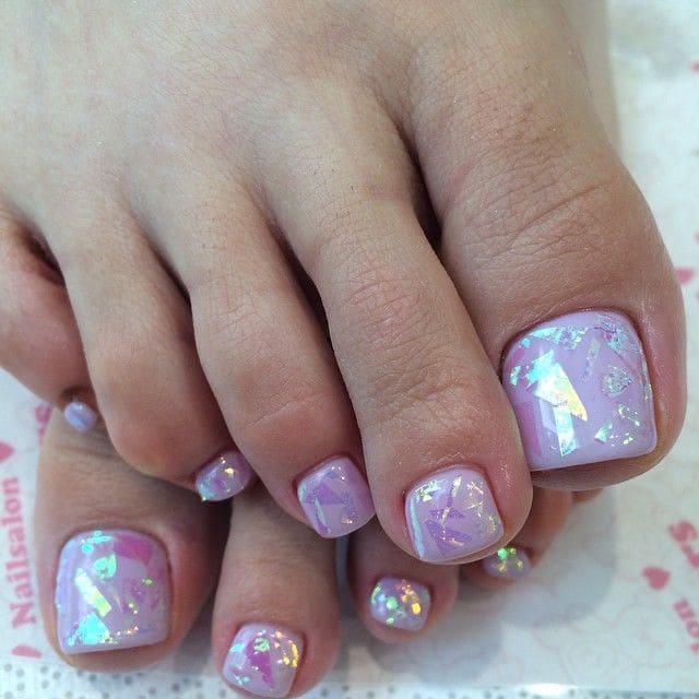 Hologram Toe Nails