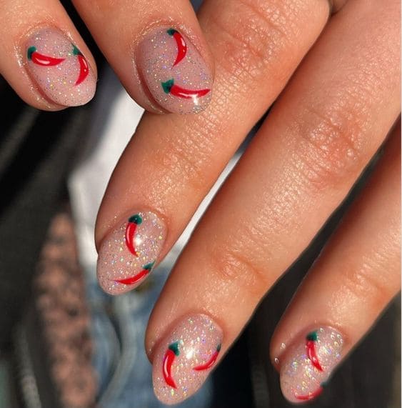 Hot and Spicy Nail Art