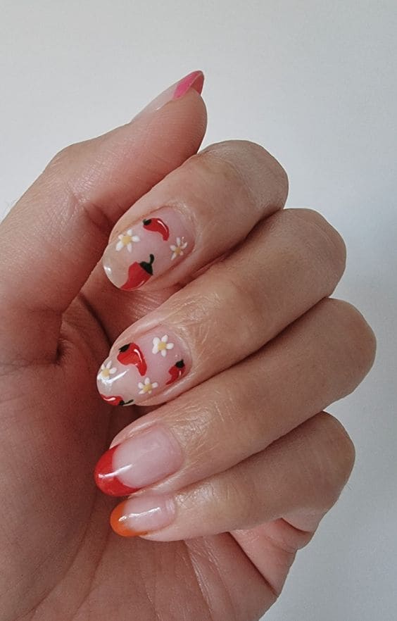 Hot and Spicy Nail Art