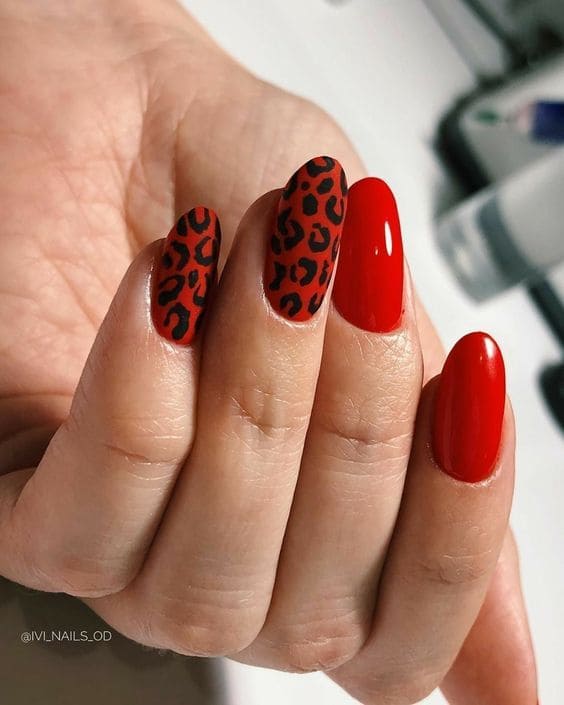 Hot Leopard Nail Art