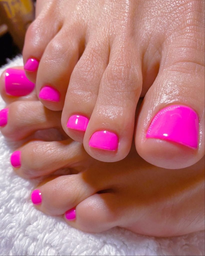 Hot Pink Pedicure