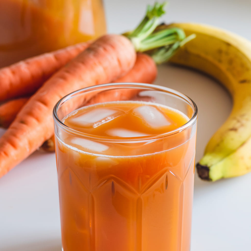 How to Make a Simple Carrot and Banana Juice