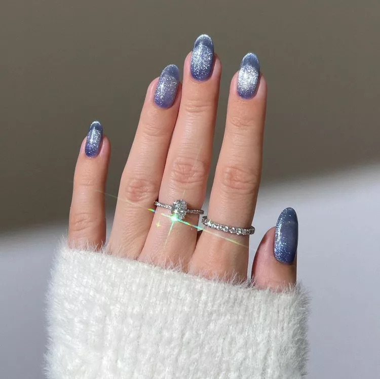 Icy Blue Nails