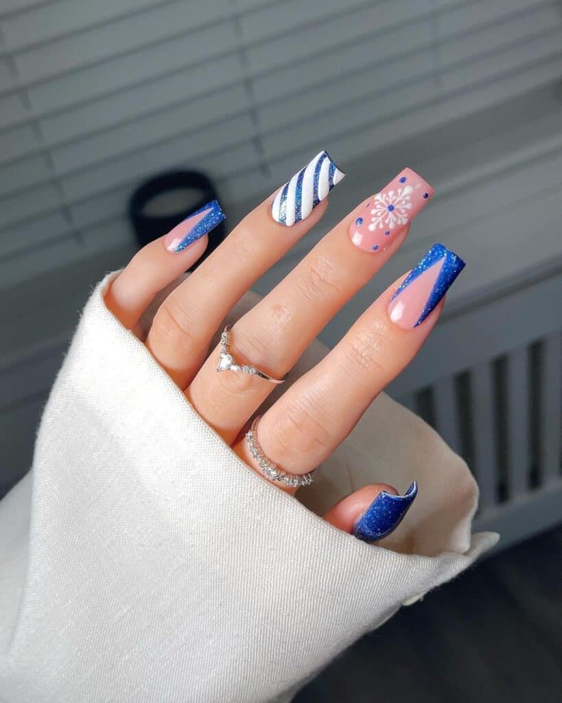 Icy Blue Nails