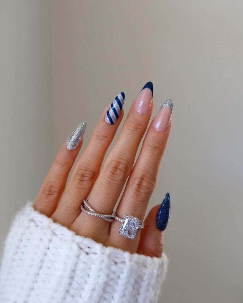 Icy Blue Nails