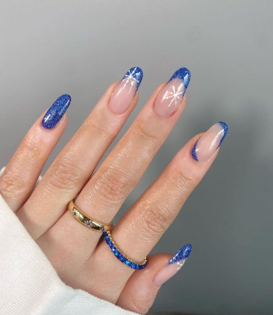 Icy Blue Nails