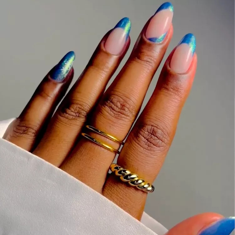 Icy Blue Nails