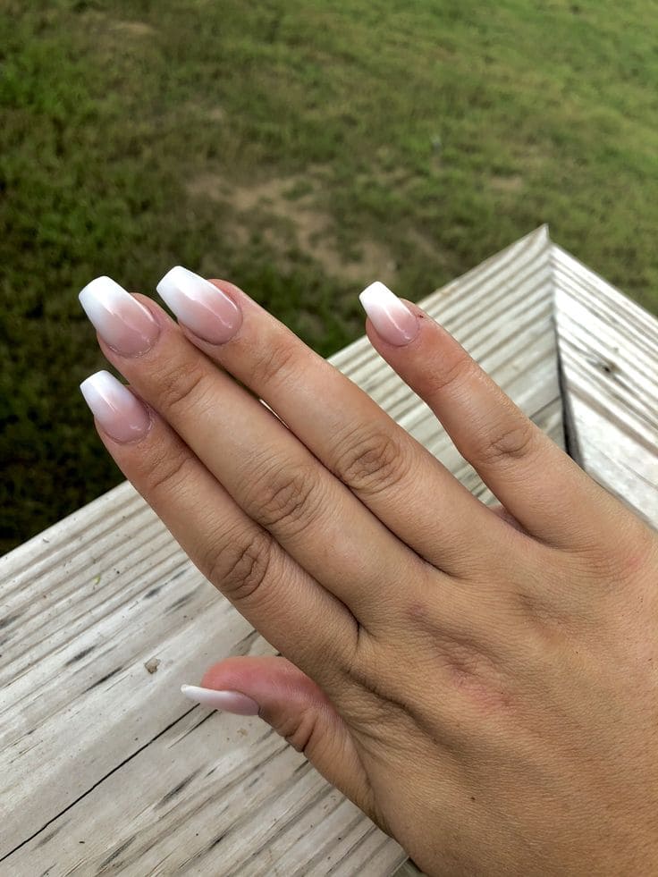 Joyful Ombre Short Acrylic Nails