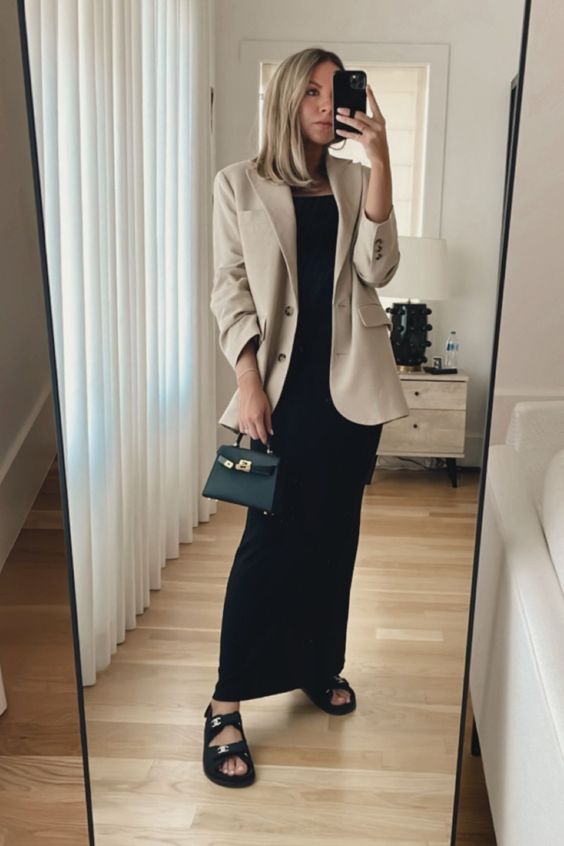 Knitted Dress + Heeled Mules