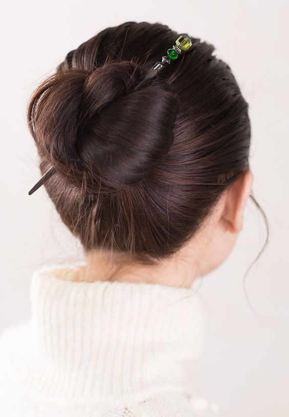 Knot Bun With Hair Stick
