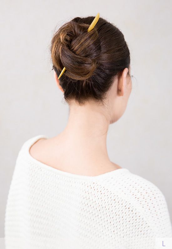 Knot Bun With Hair Stick
