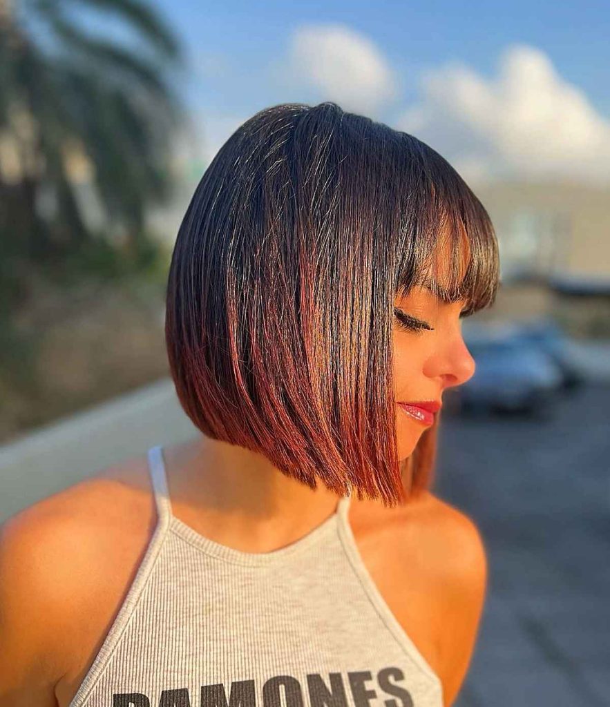 Layered Bob With Balayage