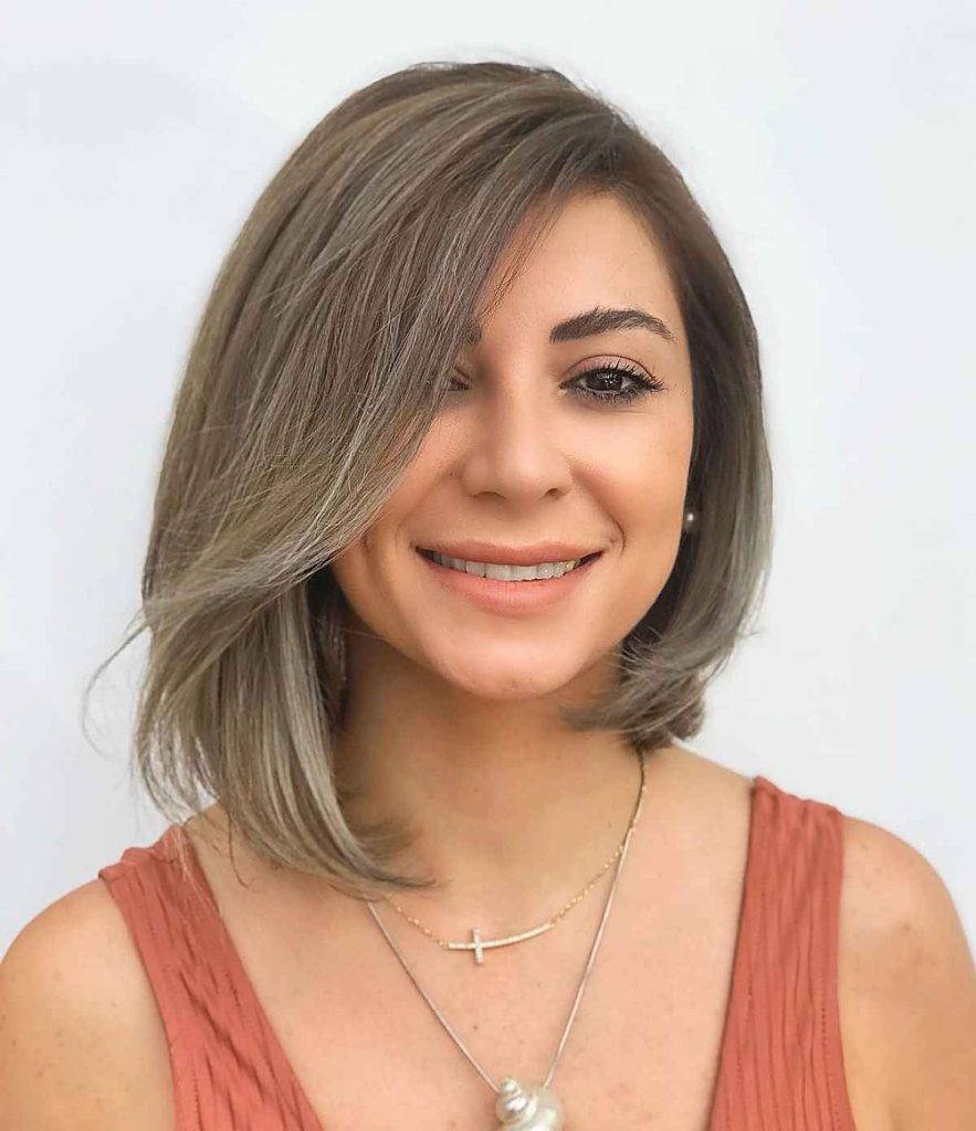 Layered Bob With Side Fringe