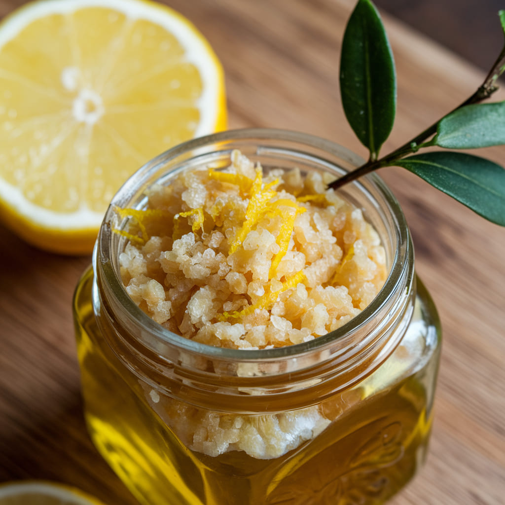 Lemon and Honey Brightening Scrub