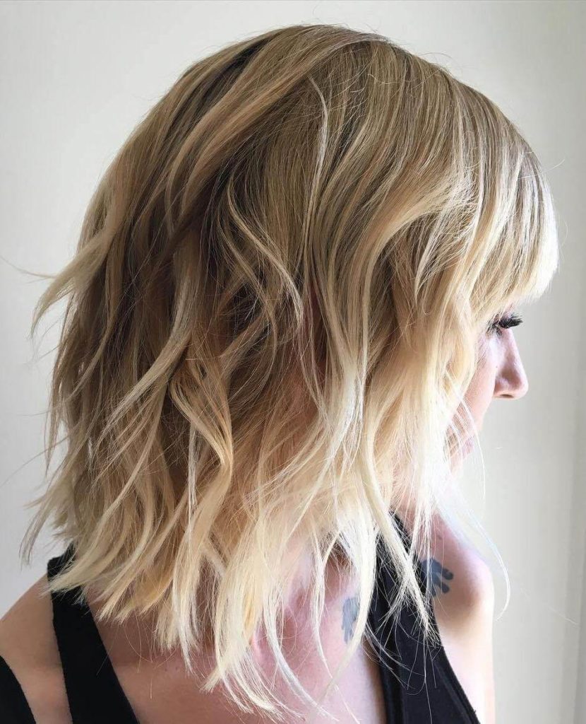 Long Messy Blonde Bob