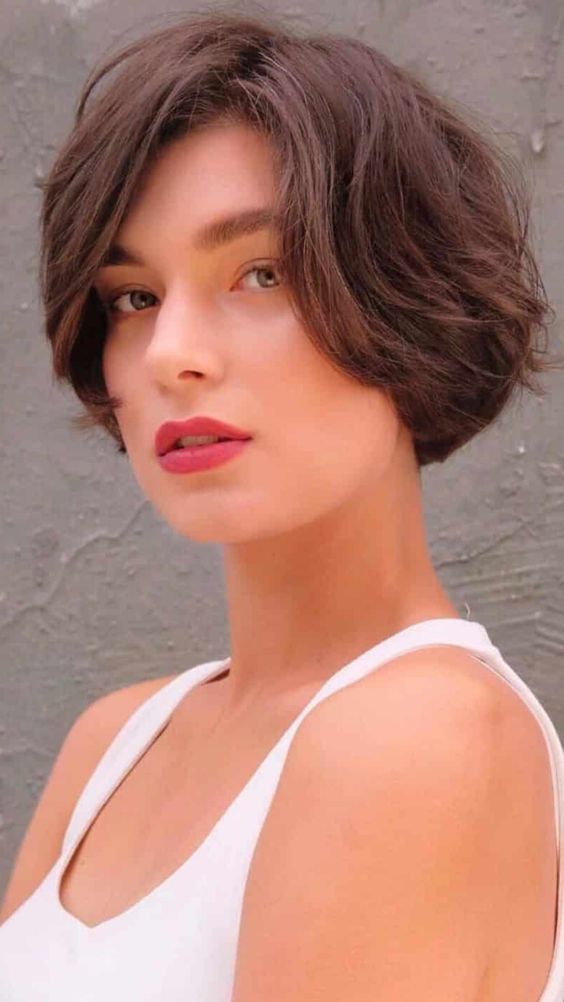Long Pixie With Brunette