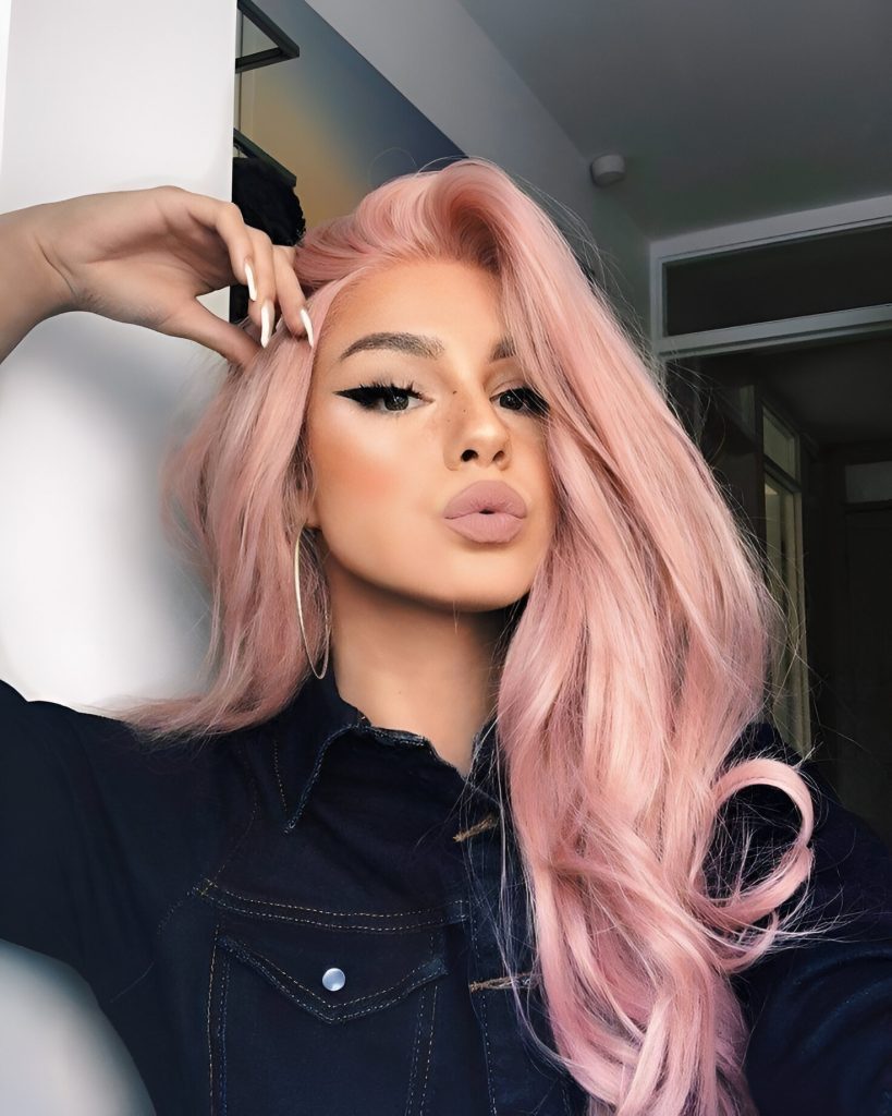 Lovely Long Hair With Pastel Pink