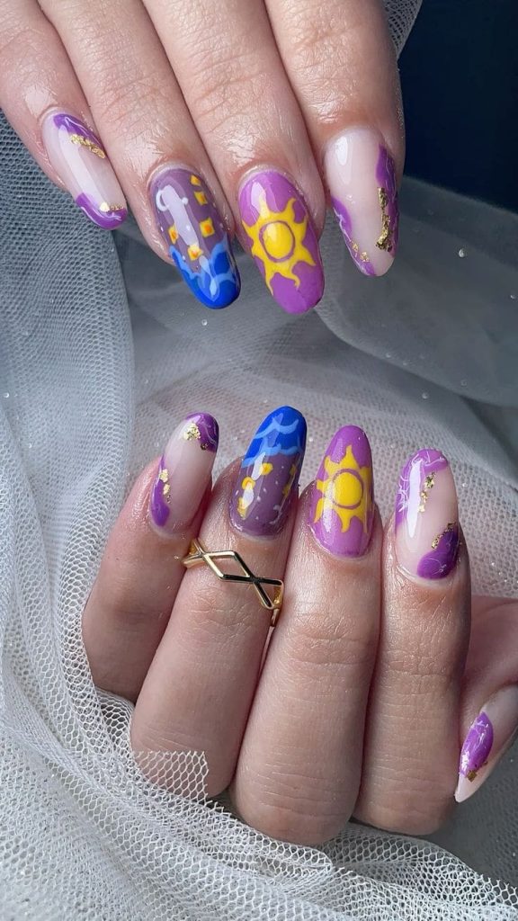 Manicure Inspired By Rapunzel