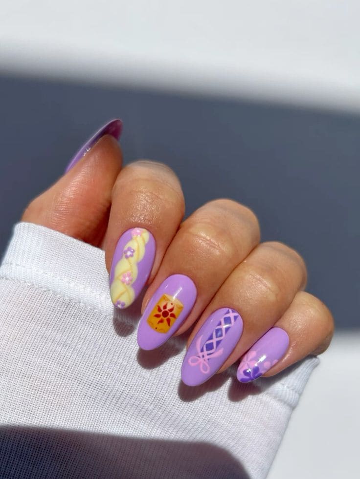 Manicure Inspired By Rapunzel