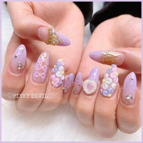Manicure Inspired By Rapunzel
