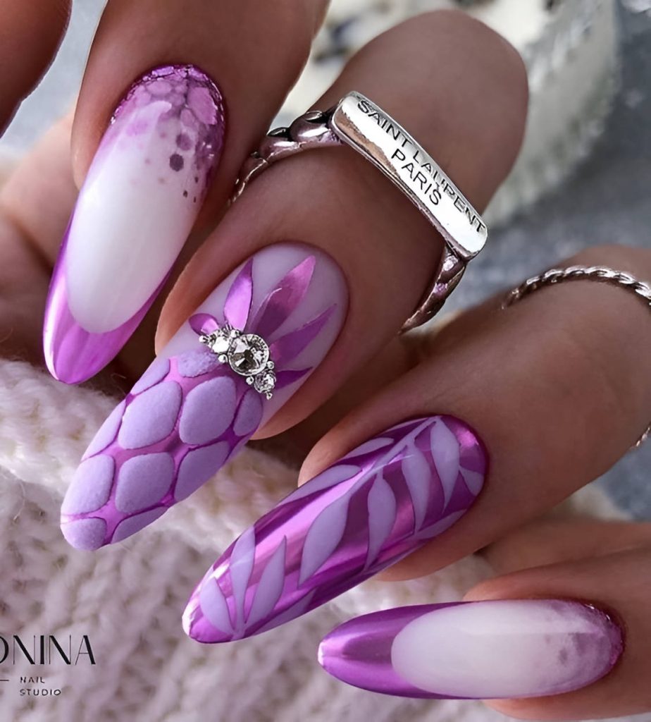  Marble Purple Nail Designs