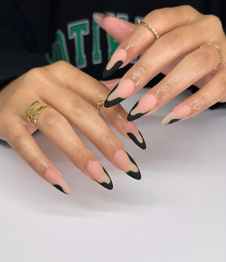 Matte French Manicures4
