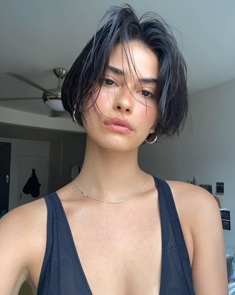 Middle Part Long Bixie