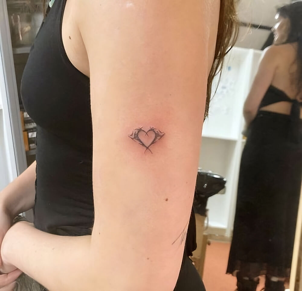 Mini Heart Tattoo Ideas For Arms