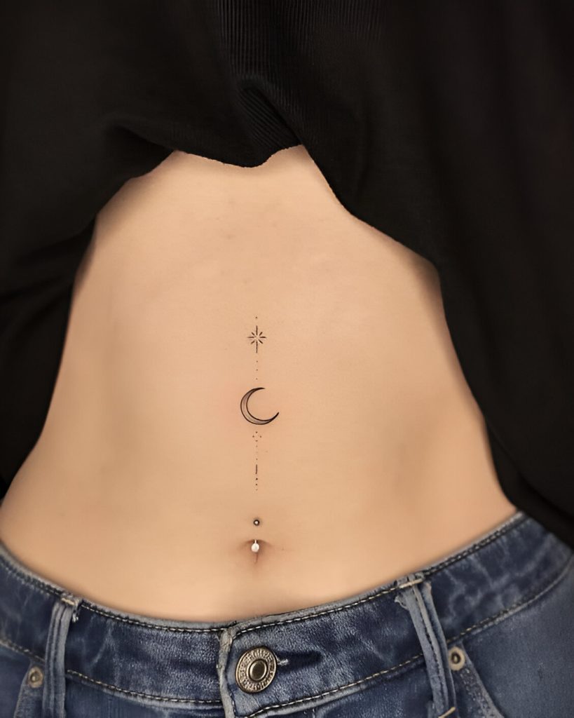 Minimalistic Stomach Tattoo