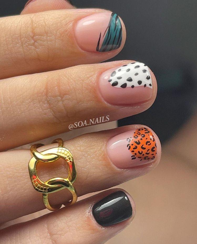 Mix-And-Match Animal Print Nails