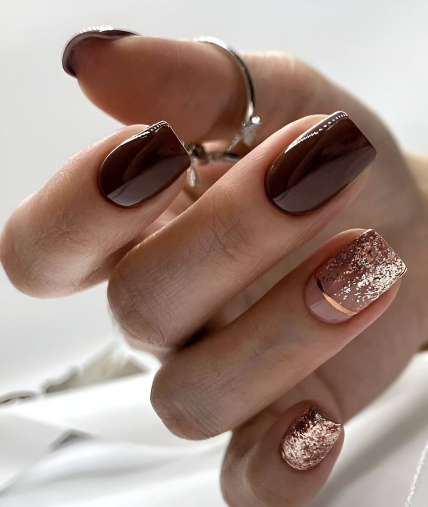 Moody Brown Vampy Nails