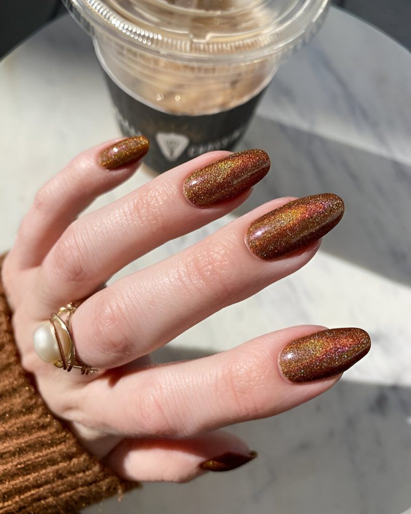 Moody Brown Vampy Nails