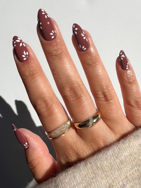 Moody Brown Vampy Nails