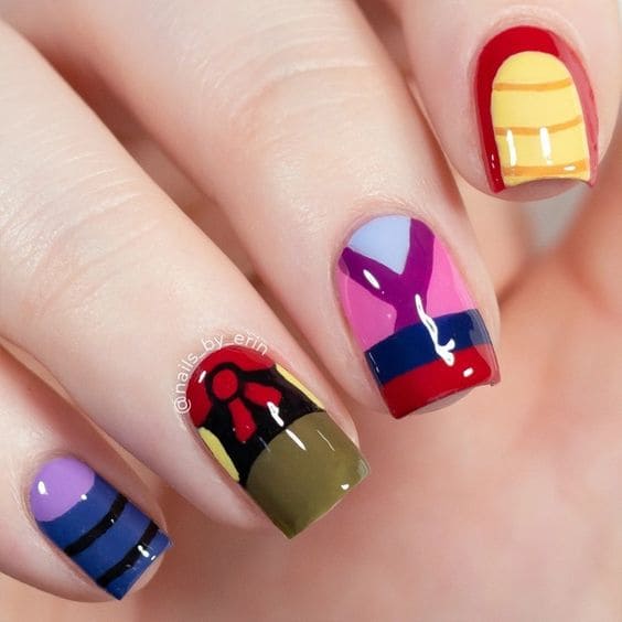 Mulan Disney Princess Nails