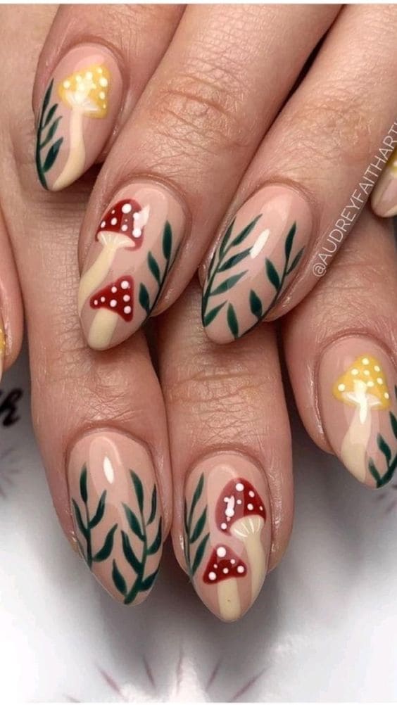 Mushroom Nail Art