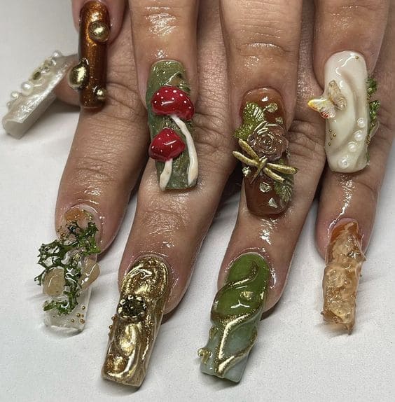 Mushroom Nail Art