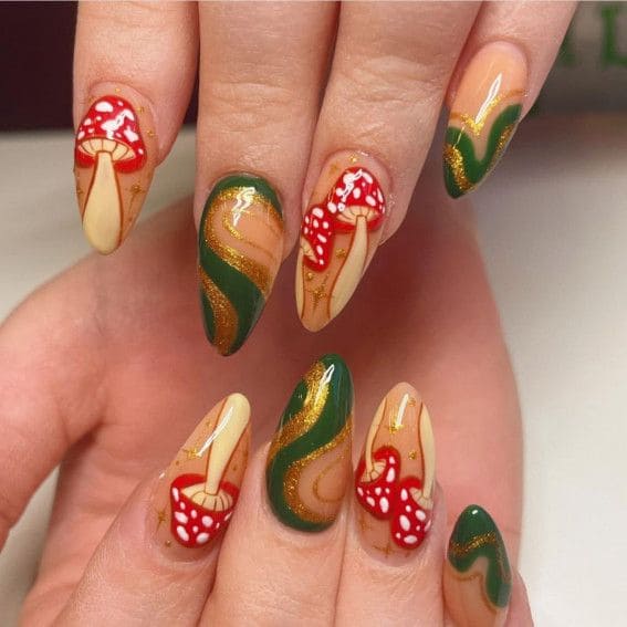 Mushroom Nail Art