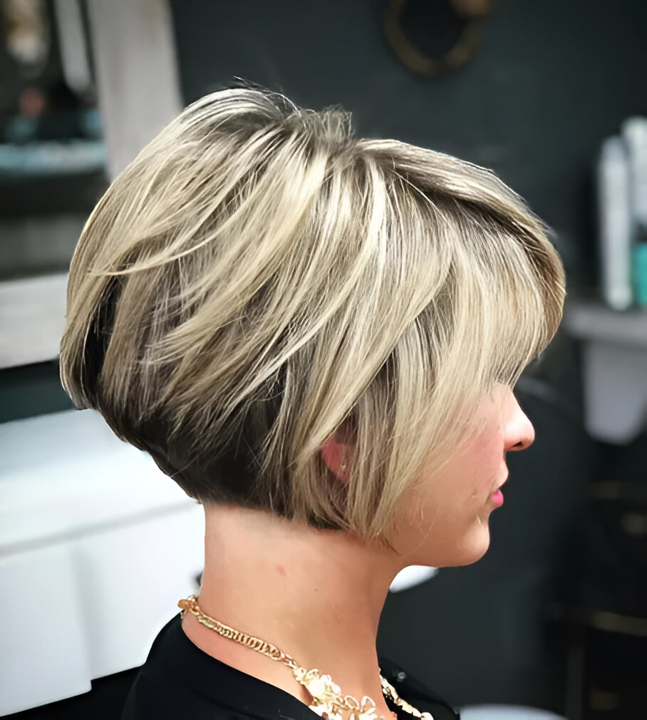  Nape-Length Layered Bob